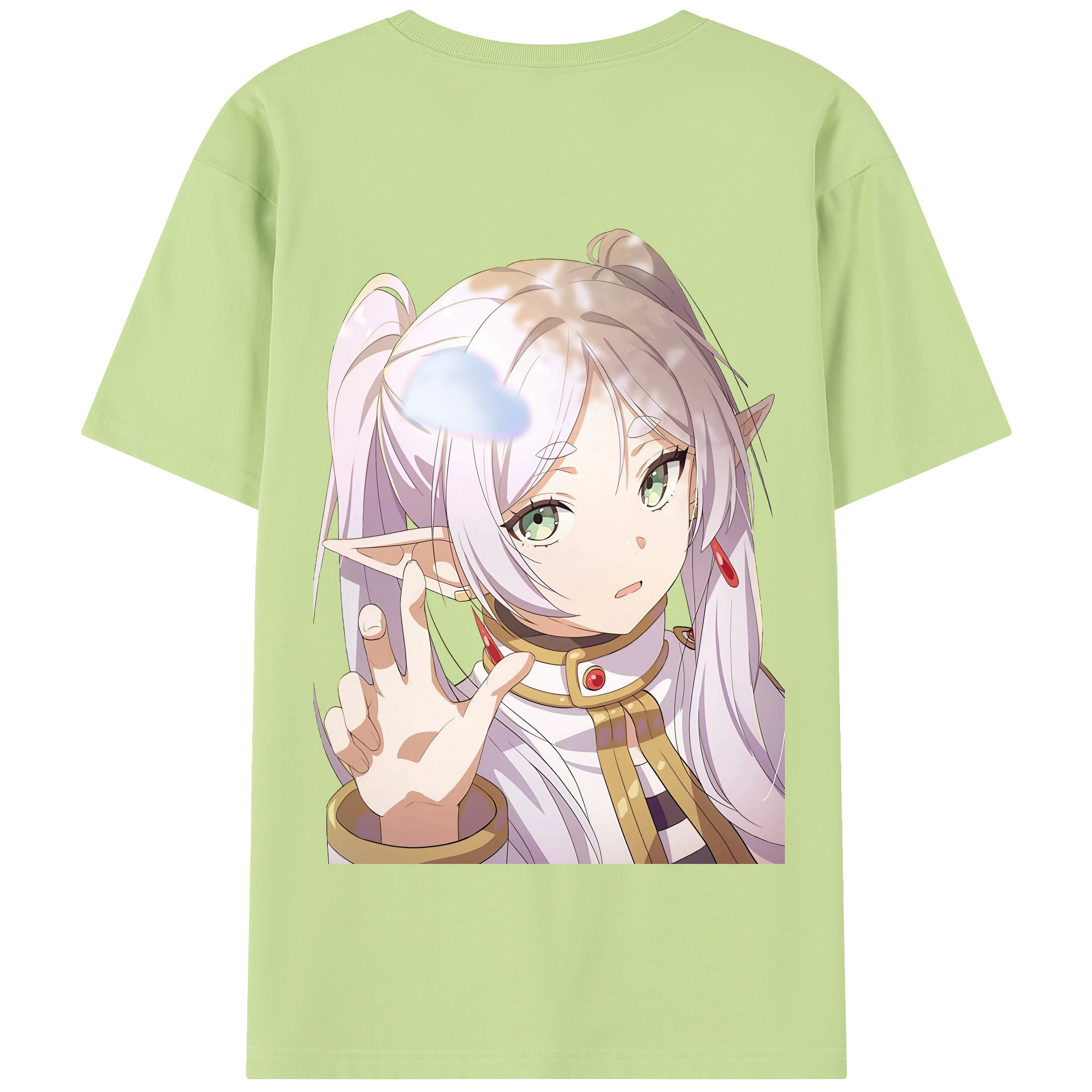 （画像用） 葬送のフリーレン Frieren 綿100％半袖Tシャツ（背面プリント）